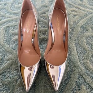 Gianvito Rossi Metallic Silver Heels (Sz 40)